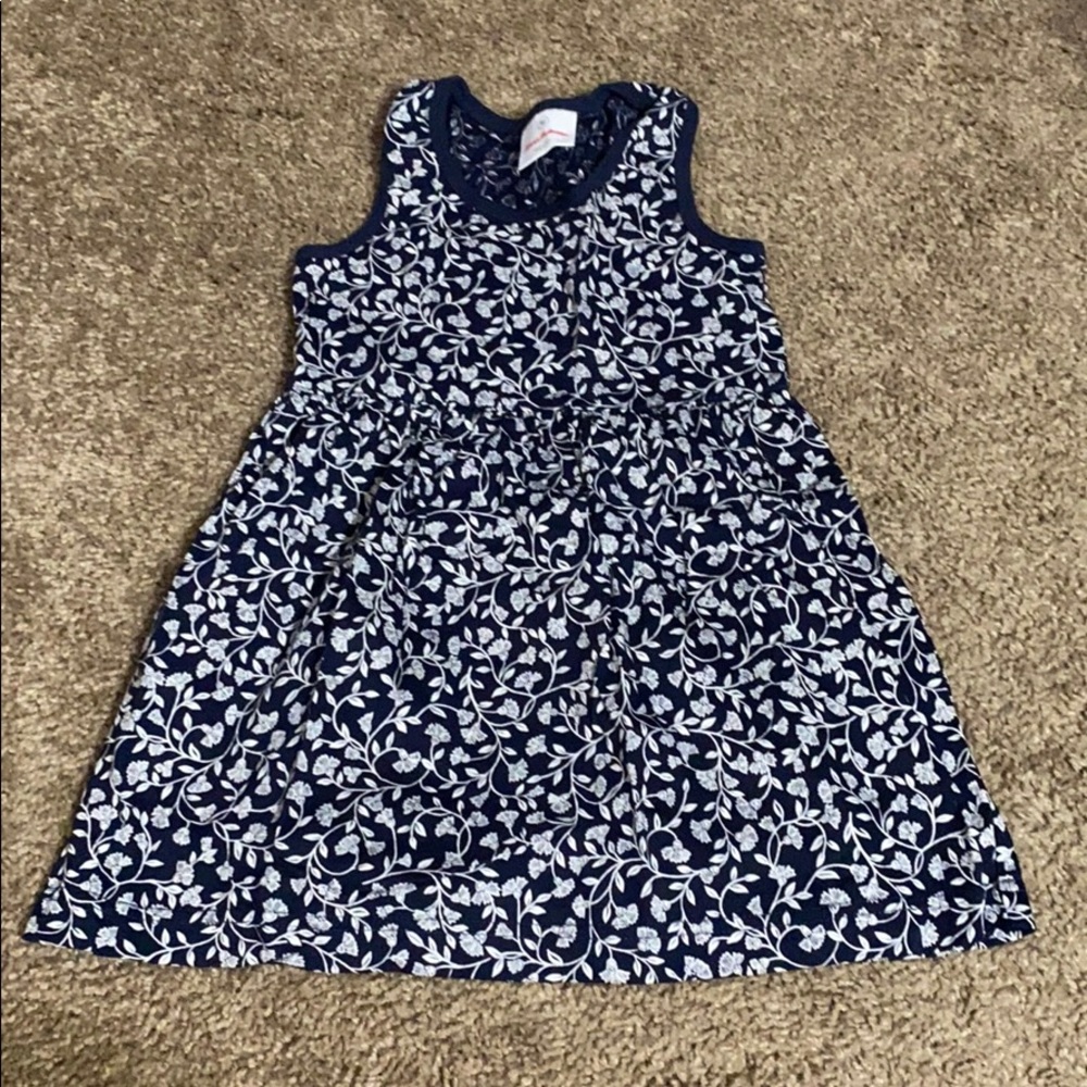 Blue and white dress
